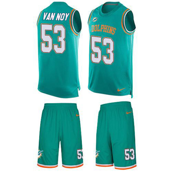 2020 Nike Dolphins #53 Kyle Van Noy Aqua Green Team Color Men's Stitched NFL Limited Tank Top Suit J