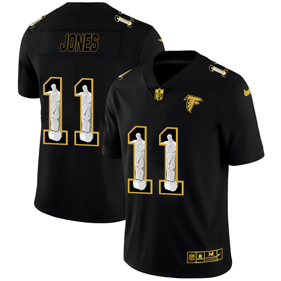 2020 Atlanta Falcons #11 Julio Jones Men's Nike Carbon Black Vapor Cristo Redentor Limited NFL Jerse