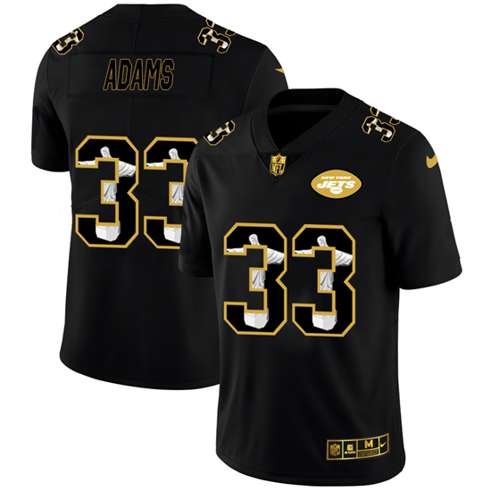 2020 New York Jets #33 Jamal Adams Men's Nike Carbon Black Vapor Cristo Redentor Limited NFL Jersey
