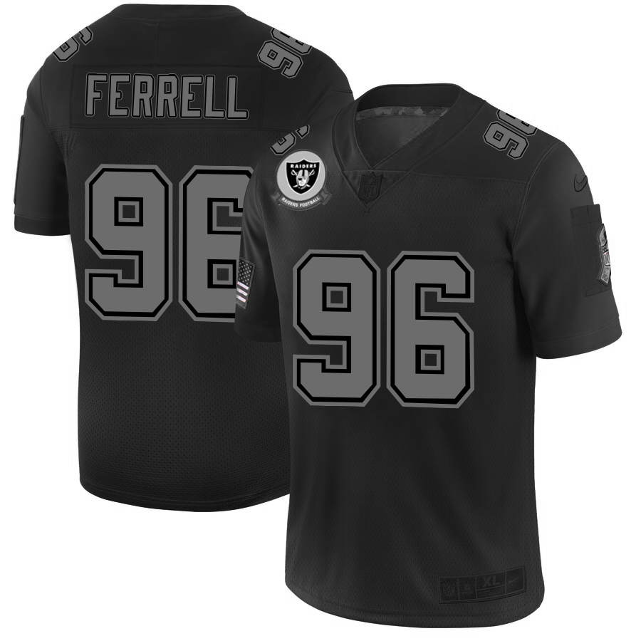 2020 Raiders #96 Clelin Ferrell Men's Nike Black 2019 Salute to Service Limited Stitched NFL Jersey