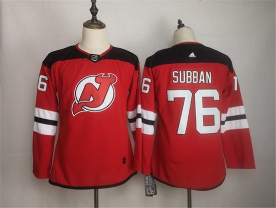 2020 Men's New Jersey Devils 76 P.K. Subban Red Women Adidas Jersey