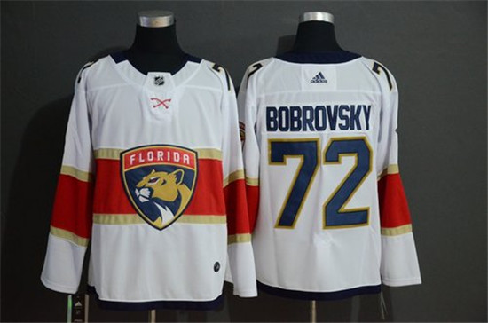 2020 Men's Florida Panthers 72 Sergei Bobrovsky White Adidas Jersey