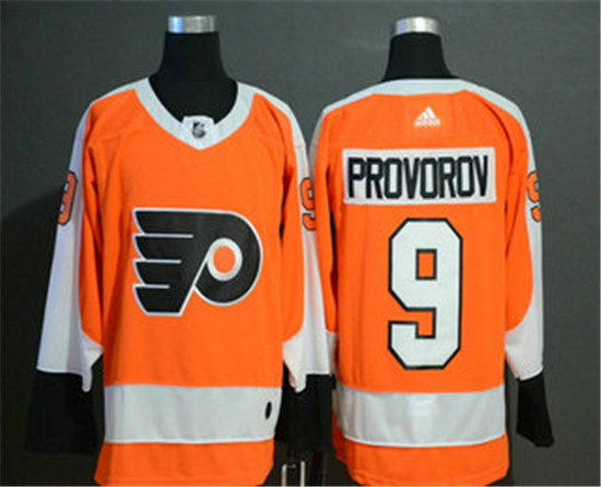2020 Men's Philadelphia Flyers #9 Ivan Provorov Orange Adidas Stitched NHL Jersey