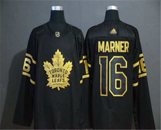 2020 Men's Toronto Maple Leafs #16 Mitchell Marner Black Golden Adidas Stitched NHL Jersey - Click Image to Close