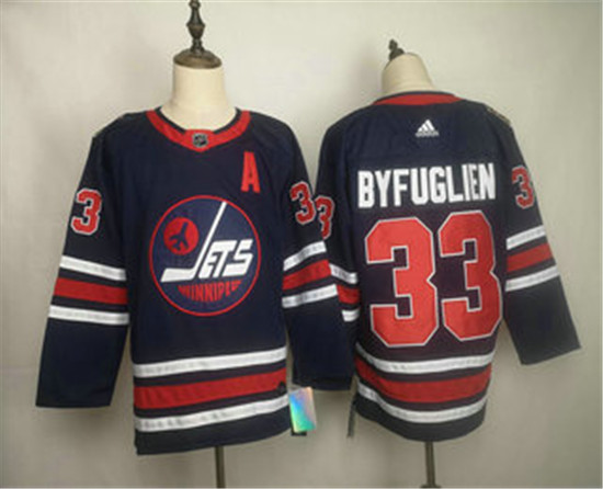 2020 Men's Winnipeg Jets #33 Dustin Byfuglien Navy Blue 2019 Heritage Classic Adidas Stitched NHL Je
