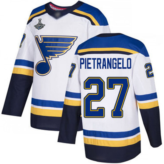 2020 Blues #27 Alex Pietrangelo White Road Authentic Stanley Cup Champions Stitched Hockey Jersey