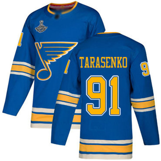 2020 Blues #91 Vladimir Tarasenko Blue Alternate Authentic Stanley Cup Champions Stitched Hockey Jer