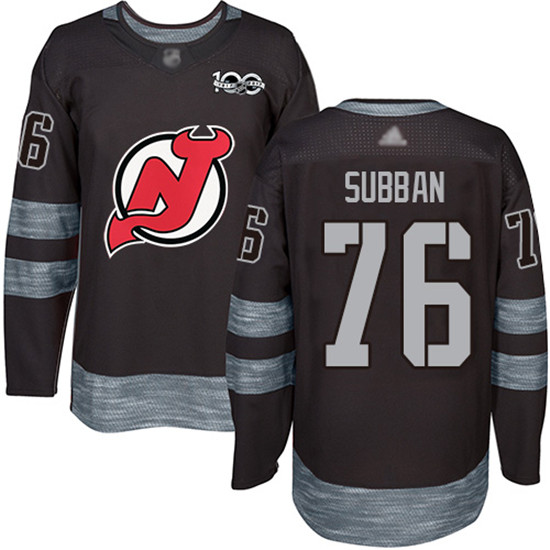2020 Devils #76 P. K. Subban Black 1917-2017 100th Anniversary Stitched Hockey Jersey - Click Image to Close