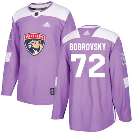 2020 Panthers #72 Sergei Bobrovsky Purple Authentic Fights Cancer Stitched Hockey Jersey
