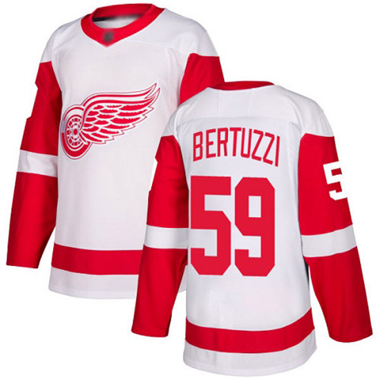 2020 Red Wings #59 Tyler Bertuzzi White Road Authentic Stitched Hockey Jersey