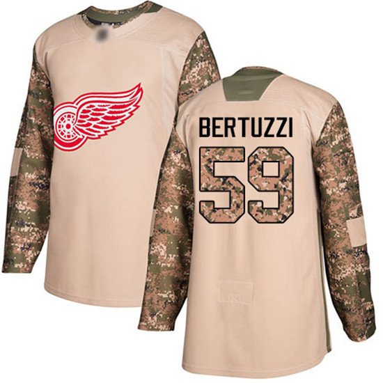 2020 Red Wings #59 Tyler Bertuzzi Camo Authentic 2017 Veterans Day Stitched Hockey Jersey