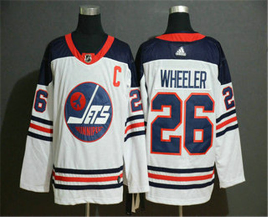 2020 Men's Winnipeg Jets #26 Blake Wheeler White Breakaway Heritage Adidas Stitched NHL Jersey