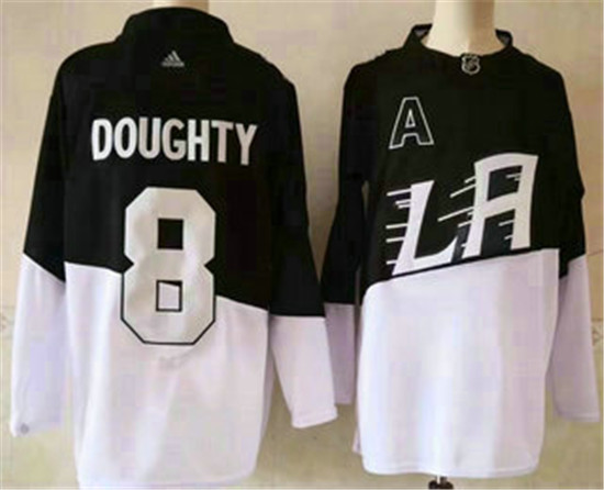 2020 Men's Los Angeles Kings #8 Drew Doughty Black Stadium Series Adidas Stitched NHL Jersey - Click Image to Close