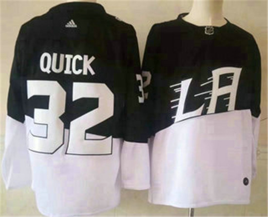 2020 Men's Los Angeles Kings #32 Jonathan Quick Black Stadium Series Adidas Stitched NHL Jersey - Click Image to Close