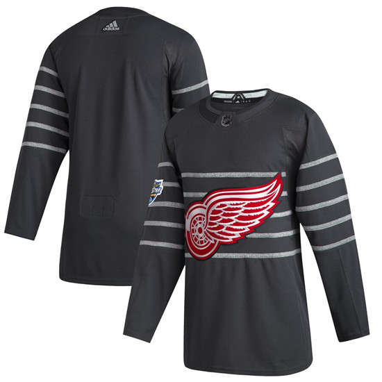2020 Men's Detroit Red Wings Blank Gray NHL All-Star Game Adidas Jersey