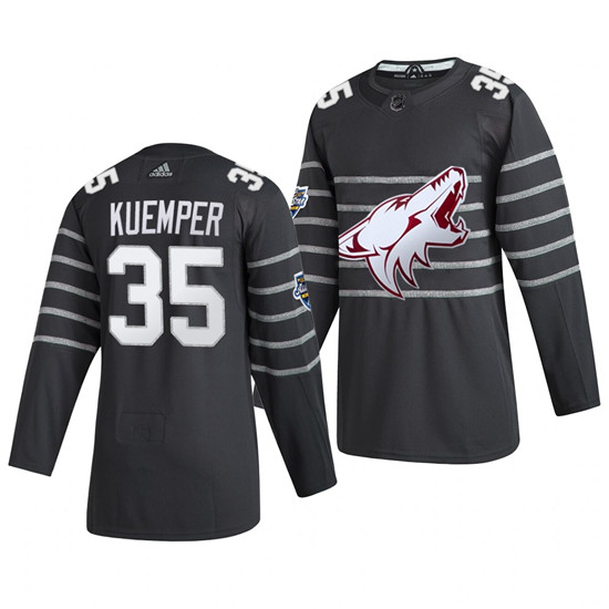 2020 Men's Arizona Coyotes #35 Darcy Kuemper Gray NHL All-Star Game Adidas Jersey - Click Image to Close