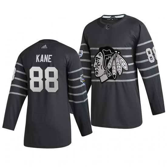 2020 Men's Chicago Blackhawks #88 Patrick Kane Gray NHL All-Star Game Adidas Jersey