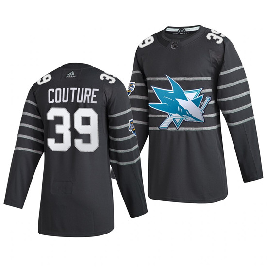 2020 Men's San Jose Sharks #39 Logan Couture Gray NHL All-Star Game Adidas Jersey - Click Image to Close