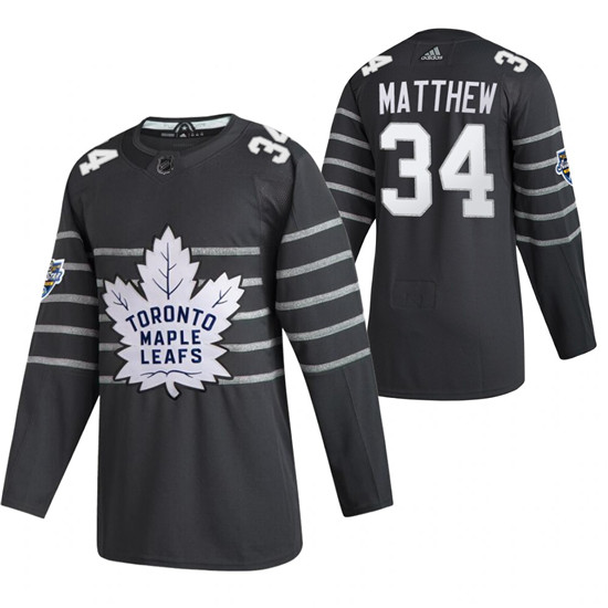2020 Men's Toronto Maple Leafs #34 Auston Matthews Gray NHL All Star Game Adidas Jersey