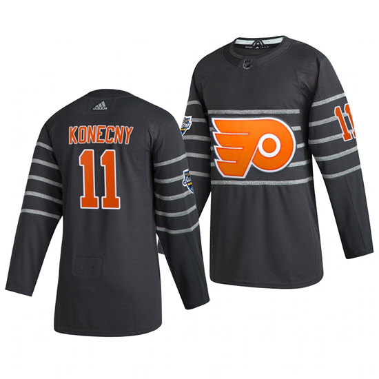 2020 Men's Philadelphia Flyers #11 Travis Konecny Gray NHL All-Star Game Adidas Jersey