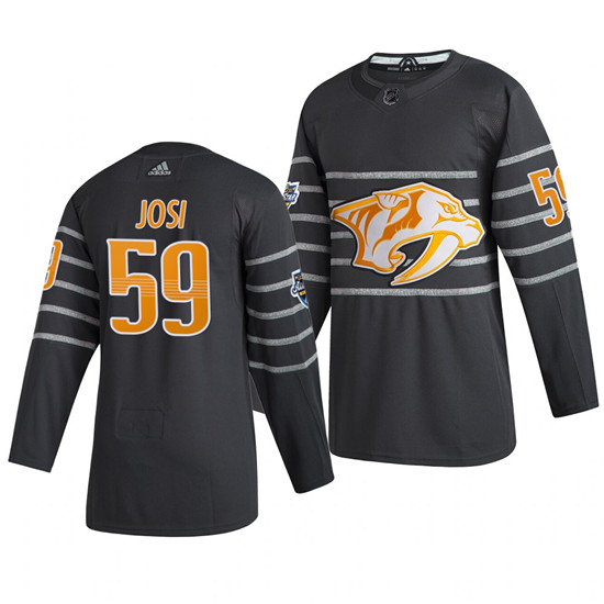 2020 Men's Nashville Predators #59 Roman Josi Gray NHL All-Star Game Adidas Jersey