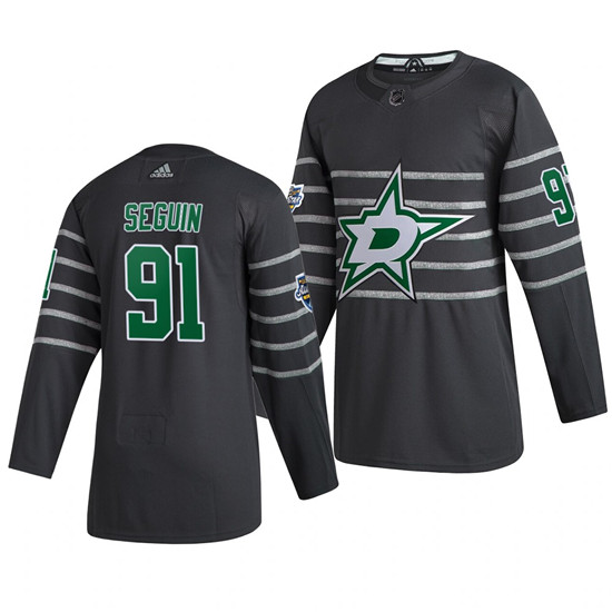 2020 Men's Dallas Stars #91 Tyler Seguin Gray NHL All-Star Game Adidas Jersey