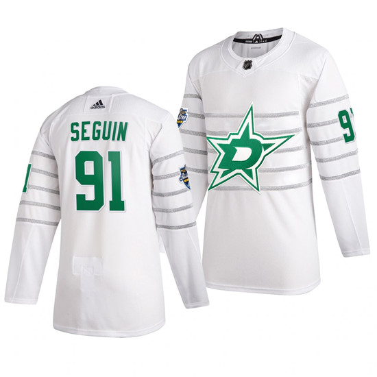 2020 Men's Dallas Stars #91 Tyler Seguin White NHL All-Star Game Adidas Jersey
