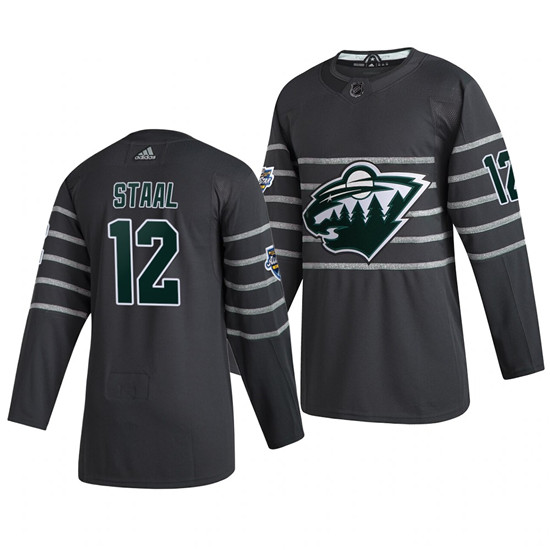 2020 Men's Minnesota Wild #12 Eric Staal Gray NHL All-Star Game Adidas Jersey - Click Image to Close