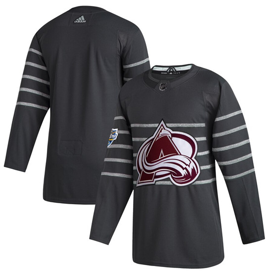 2020 Men's Colorado Avalanche Blank Gray NHL All-Star Game Adidas Jersey