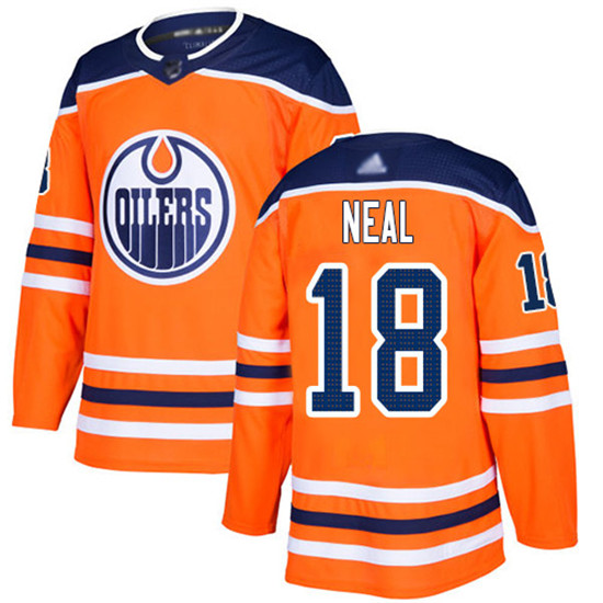 2020 Adidas Edmonton Oilers #18 James Neal Orange Home Authentic Stitched NHL Jersey