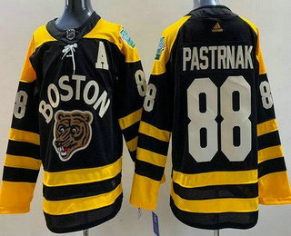 Men's Boston Bruins #88 David Pastrnak Black 2023 Winter Classic Authentic Jersey - Click Image to Close