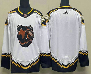 Men's Boston Bruins Blank White 2022 Reverse Retro Stitched Jersey - Click Image to Close