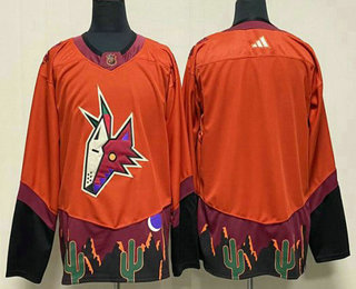 Men's Arizona Coyotes Blank Orange 2022 Reverse Retro Stitched Jersey - Click Image to Close