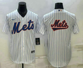 Men's New York Mets Big Logo White Cool Base Stitched Baseball Jerseys - Click Image to Close