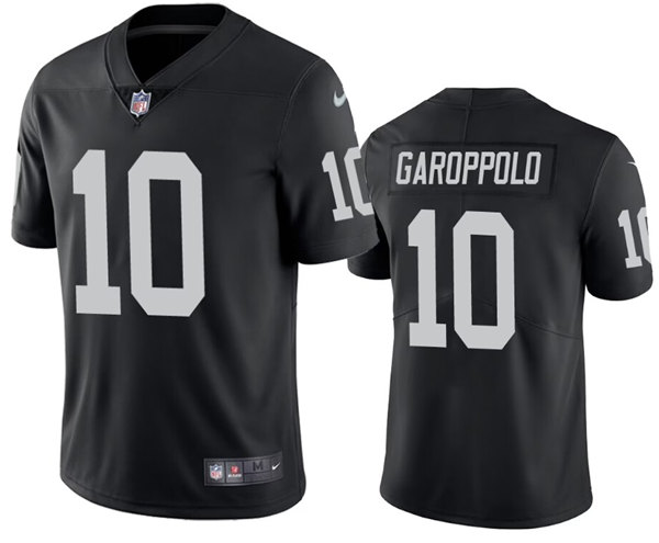 Men's Las Vegas Raiders #10 Jimmy Garoppolo Black Vapor Untouchable Stitched Football Jersey - Click Image to Close