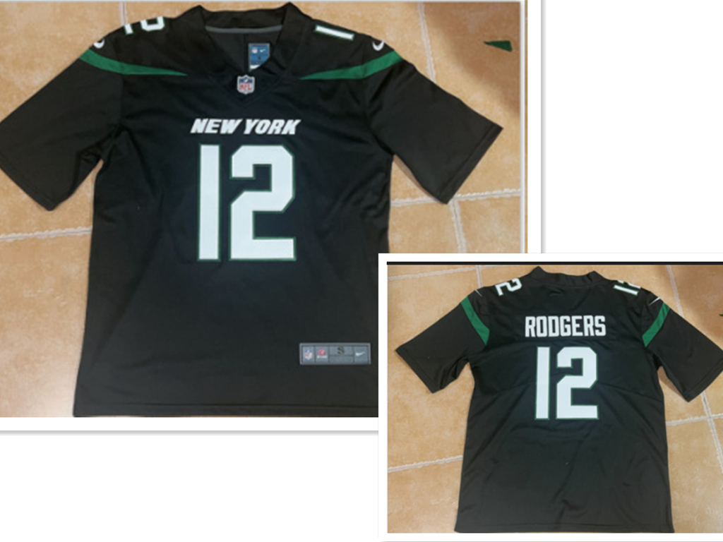 Men's New York Jets #12 Aaron Rodgers Black 2023 Vapor Untouchable Stitched Nike Limited Jersey - Click Image to Close