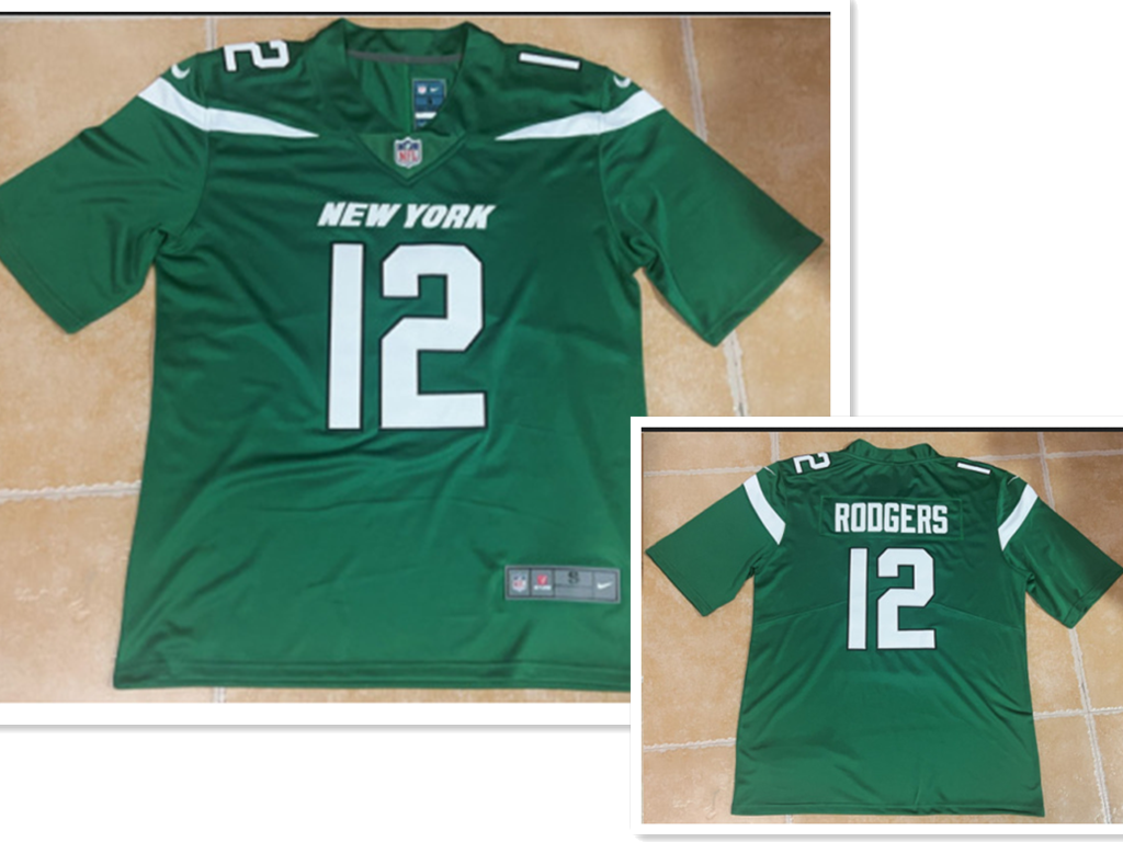 Men's New York Jets #12 Aaron Rodgers Green 2023 Vapor Untouchable Stitched Nike Limited Jersey - Click Image to Close