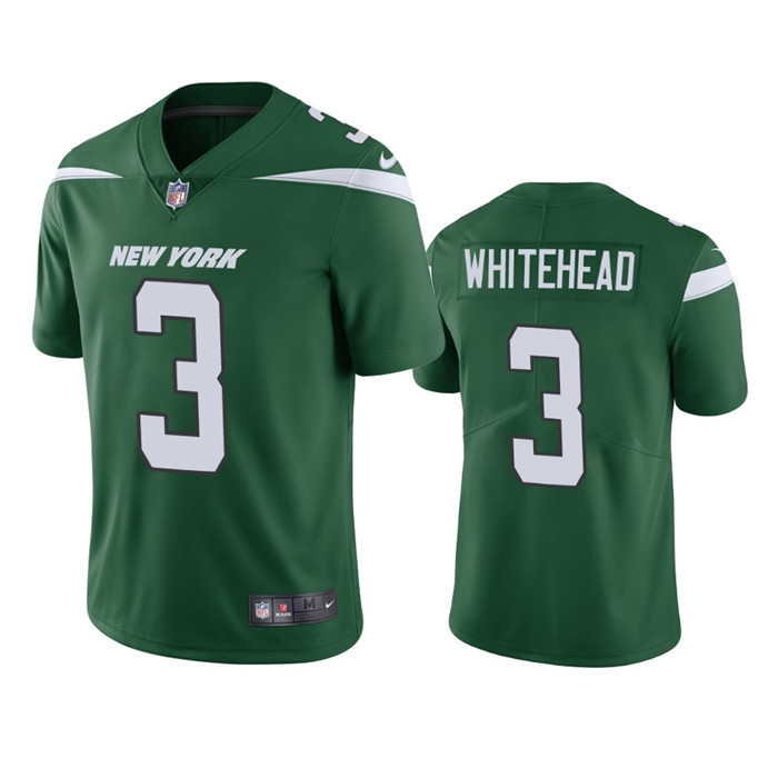 Men's New York Jets #3 Jordan Whitehead Green Vapor Untouchable Limited Stitched Jersey - Click Image to Close