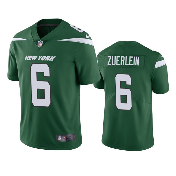 Men's New York Jets #6 Greg Zuerlein Green Vapor Untouchable Limited Stitched Jersey - Click Image to Close
