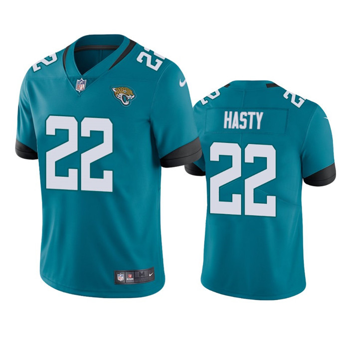 Men's Jacksonville Jaguars #22 JaMycal Hasty Teal Vapor Untouchable Limited Stitched Jersey - Click Image to Close