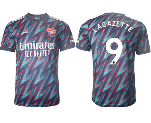 Arsenal F.C #9 Lacazette Away Soccer Jersey7