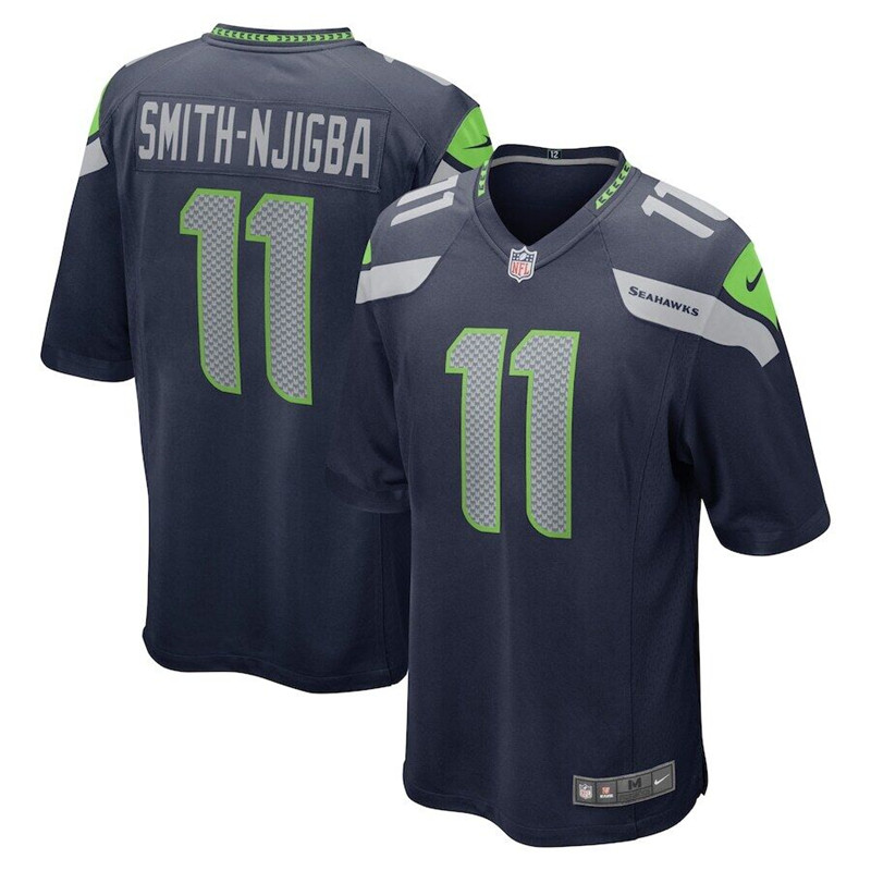 Nike Seattle Seahawks #11 Jaxon Smith Njigba Navy 2023 NFL Draft Vapor Limited Jersey - Click Image to Close