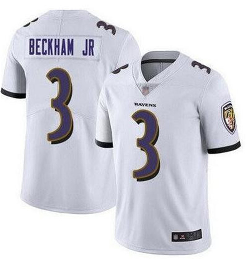 Nike Baltimore Ravens #3 Odell Beckham Jr White Vapor Untouchable Limited Jersey - Click Image to Close