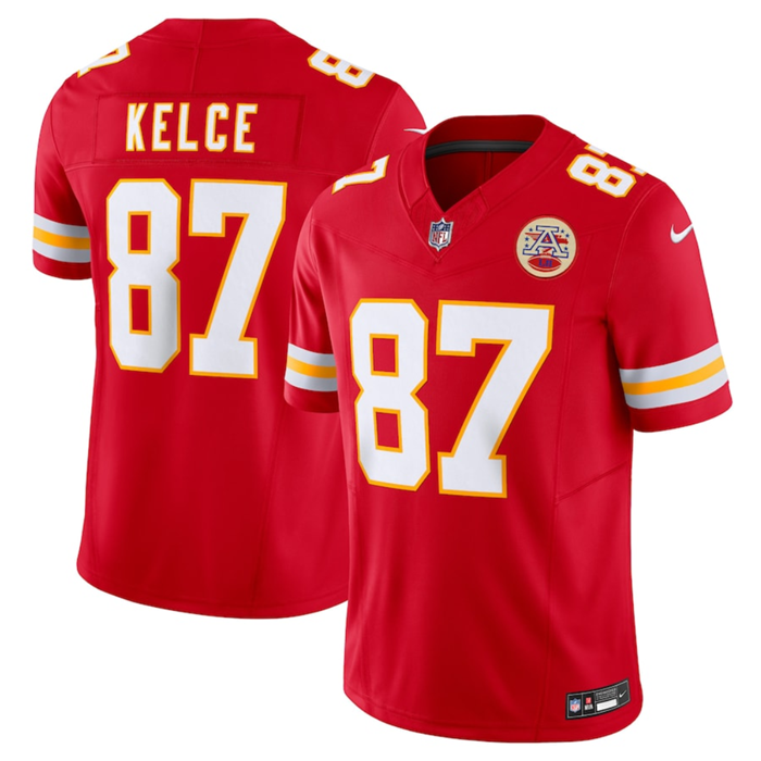 Men's Kansas City Chiefs #87 Travis Kelce Red 2023 F.U.S.E. Vapor Untouchable Limited Stitched Jerse