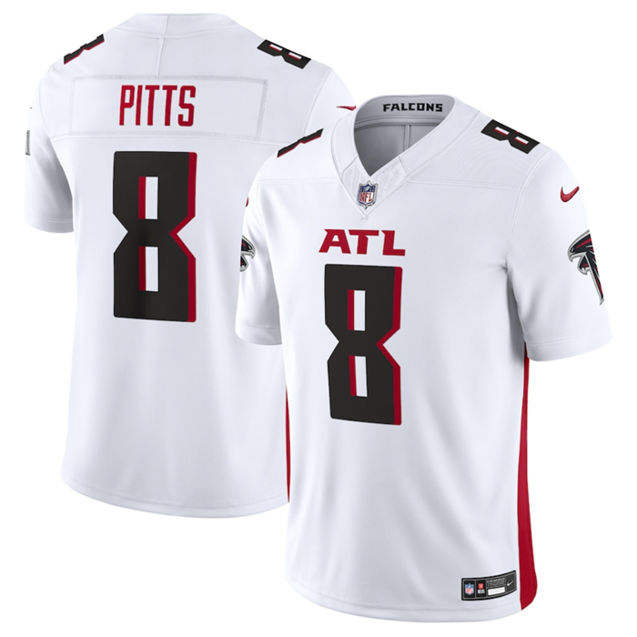 Men's Atlanta Falcons #8 Kyle Pitts White 2023 F.U.S.E. Vapor Untouchable Limited Stitched Football - Click Image to Close