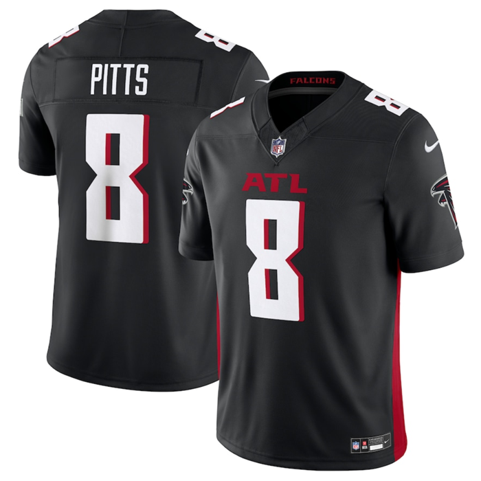 Men's Atlanta Falcons #8 Kyle Pitts Black 2023 F.U.S.E. Vapor Untouchable Limited Stitched Football