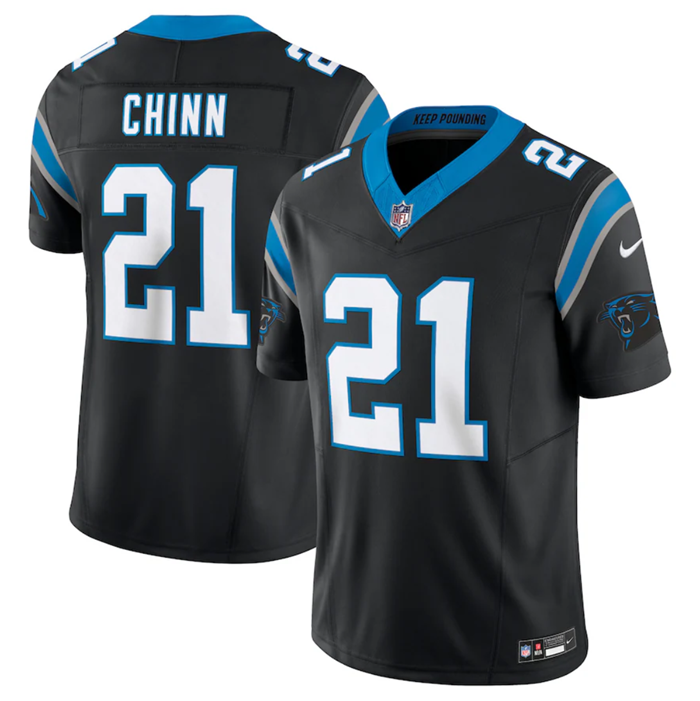 Men's Carolina Panthers #21 Jeremy Chinn Black 2023 F.U.S.E. Vapor Untouchable Stitched Football Jer