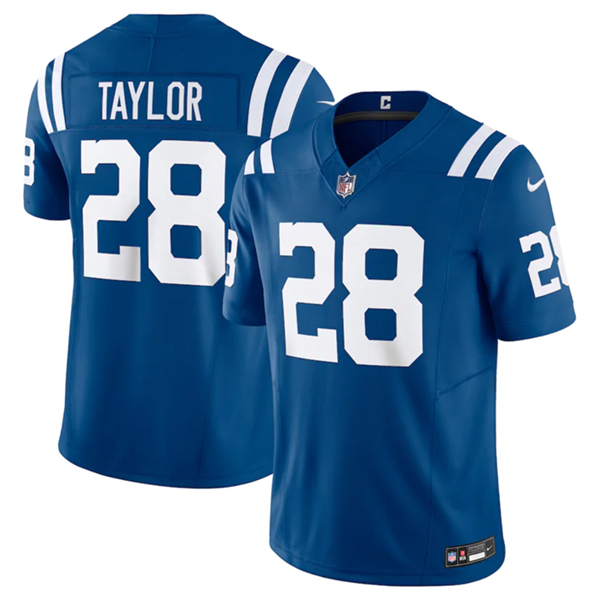 Men's Indianapolis Colts #28 Jonathan Taylor Blue 2023 F.U.S.E Vapor Untouchable Stitched Football J