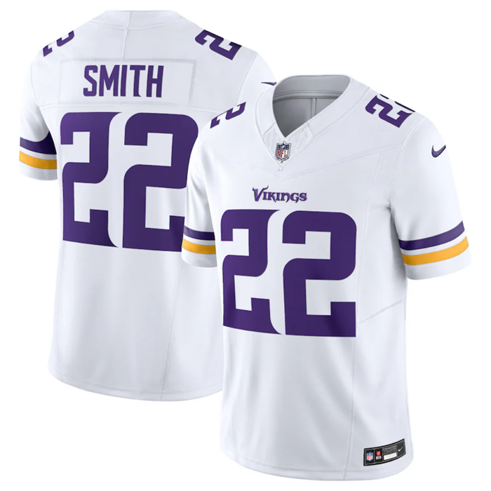 Men's Minnesota Vikings #22 Harrison Smith White 2023 F.U.S.E. Vapor Untouchable Stitched Jersey - Click Image to Close