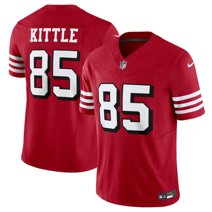 Men's San Francisco 49ers #85 George Kittle New Red 2023 F.U.S.E. Vapor Untouchable Limited Stitched